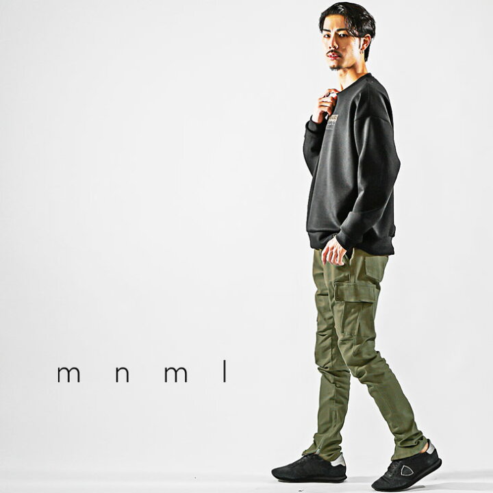 楽天市場】mnml ミニマル カーゴパンツ メンズ スリム ミリタリー 