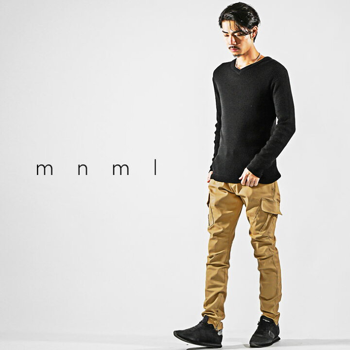 楽天市場】mnml ミニマル カーゴパンツ メンズ スリム ミリタリー 