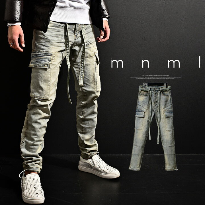 楽天市場】【送料無料】mnml ミニマル デニム デニムパンツ メンズ 