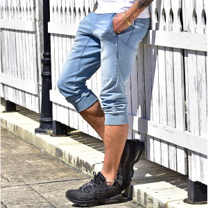 楽天市場 クロップドパンツ メンズ ジョガーパンツ 7分丈 スウェットデニム クロップド デニム スウェトパンツ ジョガー カットデニム クロップドパンツ 大きいサイズ Ll Xl パンツ 夏 夏服 夏物 部屋着 ハーフパンツ Bitter系 ビター系 お兄系 Joker