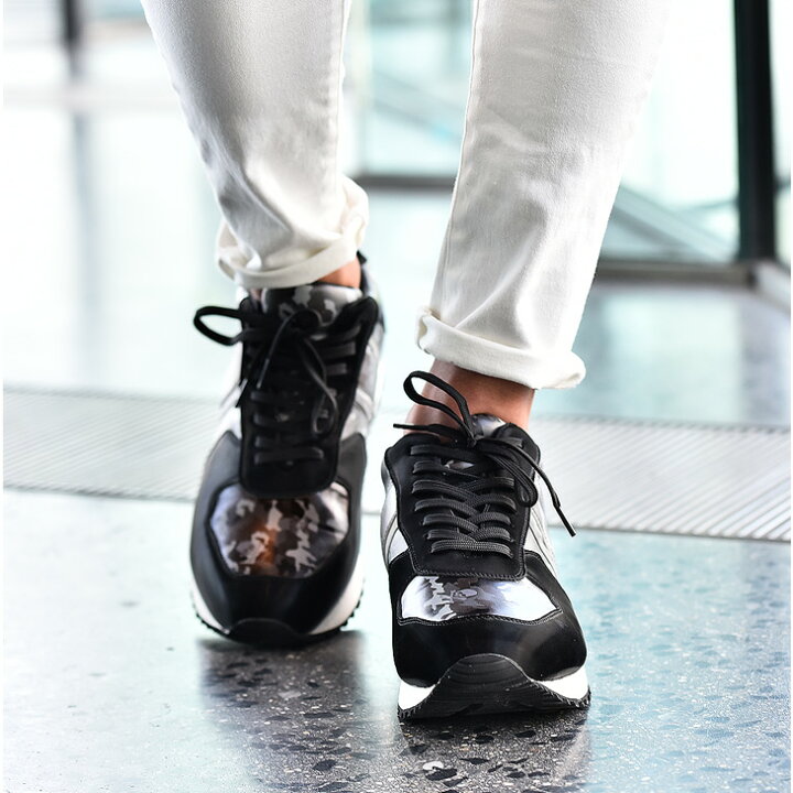 楽天市場 スニーカー メンズ 迷彩 カモ柄 トリコロールカラー ブランド ランニングシューズ ランニングスニーカー ウォーキングシューズ ウォーキング スニーカー スカル Bitter系 ビター系 サーフ系 Joker