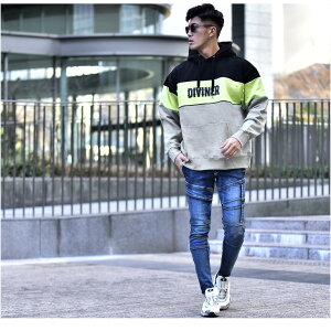 楽天市場 パーカー メンズ レディース ブランド スウェット オーバーサイズ ビッグサイズ プルオーバー フード フーディー ストリート アメカジ カジュアル 黒 ブラック レッド グレー イエロー 切り替え 大きいサイズ Ll Xl ちょいワル ビター系 夏 夏服 夏物 Diviner