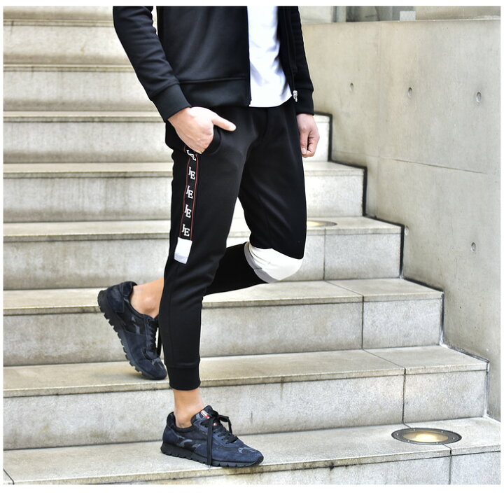 楽天市場 ジョガーパンツ メンズ ブランド ジョガー パンツ スウェット スウェットパンツ ロゴ シンプル カジュアル サイドライン ライン スポーツ 黒 ブラック 白 ホワイト おしゃれ お洒落 大きいサイズ Ll Xl ちょいワル ビター系 Bitter系 オラオラ系 冬 冬服 冬物
