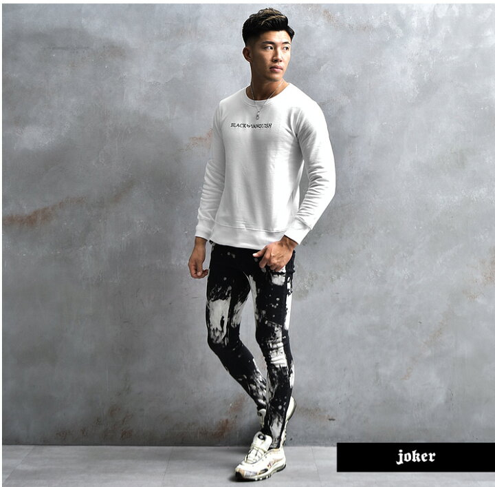 楽天市場 トレーナー メンズ ブランド スウェット 長袖 シンプル ロゴ 刺繍 おしゃれ お洒落 スエット コットン ブラック 黒 ホワイト 白 カジュアル カッコイイ ちょいワル お兄系 ビター系 大きいサイズ Ll Xl 冬 冬服 冬物 Black By Vanquish ブラックバイヴァン