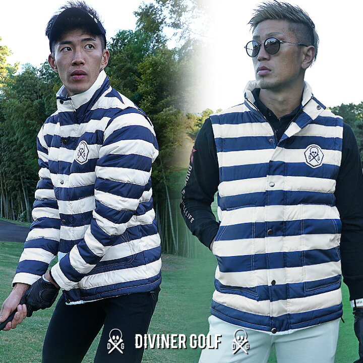 楽天市場 Diviner Golf ゴルフウェア メンズ ジャケット ダウンジャケット アウター ベスト ダウンベスト 防寒 長袖 ゴルフ ウェア ウエアー 服 アウター ブランド ボーダー柄 コンペ 景品 夏 夏服 夏物 メンズファッション スポーツ カジュアル シンプル ディバ