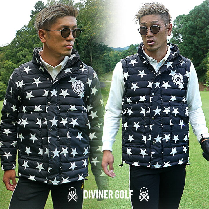 楽天市場 Diviner Golf ゴルフウェア メンズ ジャケット ダウンジャケット アウター ベスト ダウンベスト 防寒 長袖 ゴルフ ウェア ウエアー 服 コーデ アウター ブランド 星柄 コンペ 景品 夏 夏服 夏物 メンズファッション スポーツ カジュアル シンプル ディバ