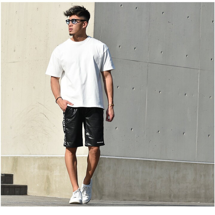 楽天市場 ハーフパンツ メンズ 短パン ショートパンツ ショーツ スポーツ ひざ下 トレーニング ランニング 大きいサイズ Ll Xl ブランド Pu レザー ブラック 黒 ホワイト 白 春 春服 春物 冬 冬服 冬物 ちょいワル オラオラ系 悪羅悪羅 ビター系 Bitter系 Joker