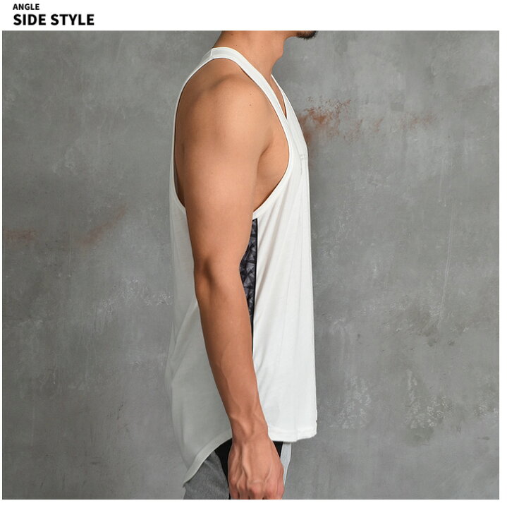 楽天市場 タンクトップ メンズ トレーニング ブランド おしゃれ スポーツ マッチョ 筋トレ ドライ 大きいサイズ 白 黒 ランニング ランニングウェア ジョギング ボディービル ノースリーブ ジム ジムウェア ゆったり Somediff サムディフプラス Joker