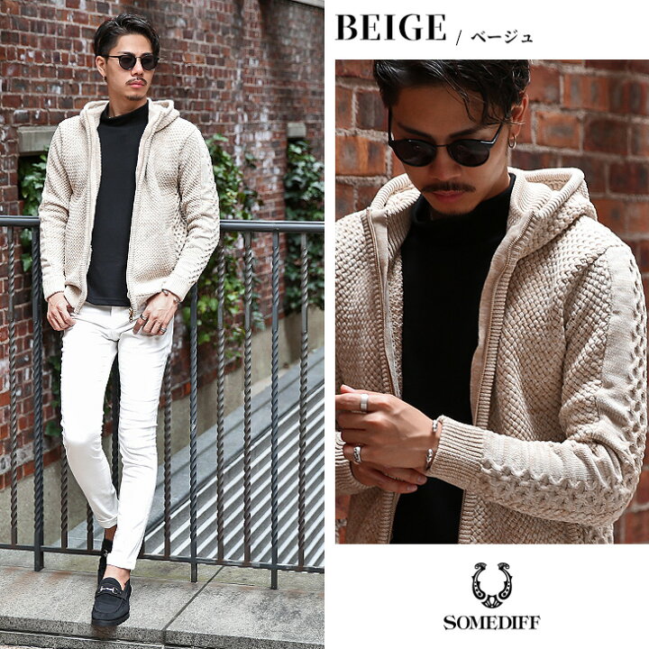 楽天市場 パーカー メンズ ニットパーカー オシャレ ジップパーカー 大人 夏 夏服 夏物 サーフ系 ちょいワル お兄系 オラオラ系 ビター系 大きいサイズ Ll Xl Joker