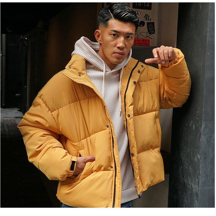 楽天市場 中綿 ジャケット メンズ 中綿ジャケット ブルゾン アウター オーバーサイズ 大きめ ゆったり 防風 暖かい あったか 防寒 保温 ゆったり オシャレ 白 黒 ブラック ゴルフ モンスター お兄系 オラオラ系 ビター系 ちょいワル ファッション Joker