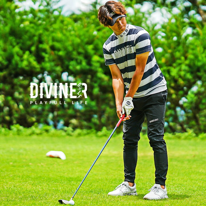 楽天市場】【DIVINER GOLF】ゴルフウェア メンズ 半袖 モックネック 