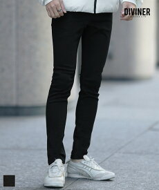 スキニーパンツ メンズ ジーパン スキニー ジーンズ デニムパンツ メンズ チノパンツ チノパン メンズ ブラック 黒 ボトムス パンツ スリム タイト 細身 冬 冬服 冬物 秋冬 メンズファッション ちょいワル ちょい悪 お兄系 オラオラ系 DIVINER ディバイナー