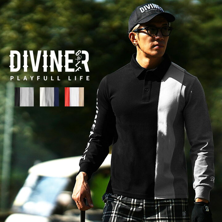 楽天市場】【DIVINER GOLF】ゴルフウェア メンズ ポロシャツ メンズ 