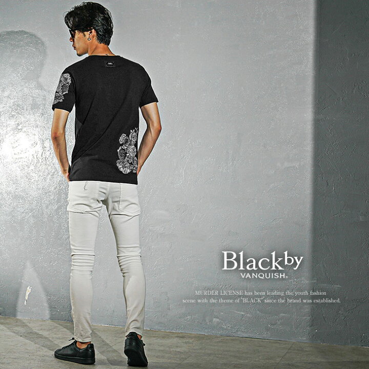 楽天市場】Tシャツ メンズ 半袖 細身 黒Tシャツ メンズ ブランド 半袖t 