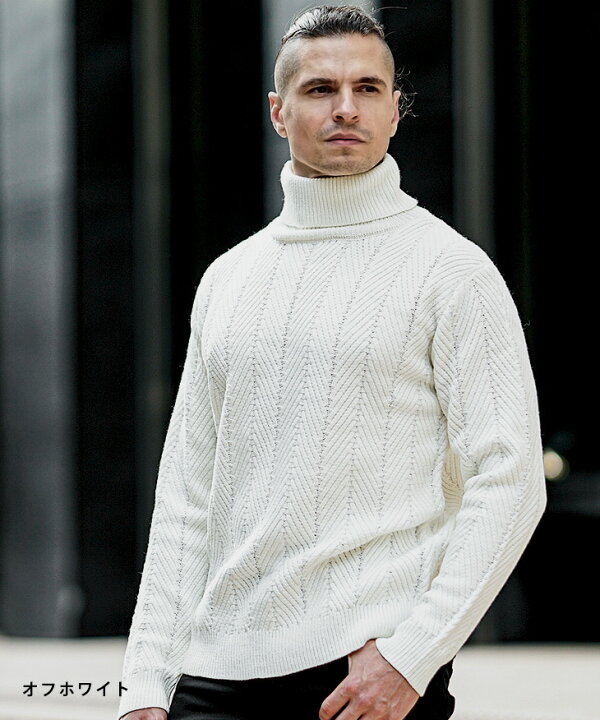 楽天市場】ニット メンズ タートルネック セーター メンズ ニット  