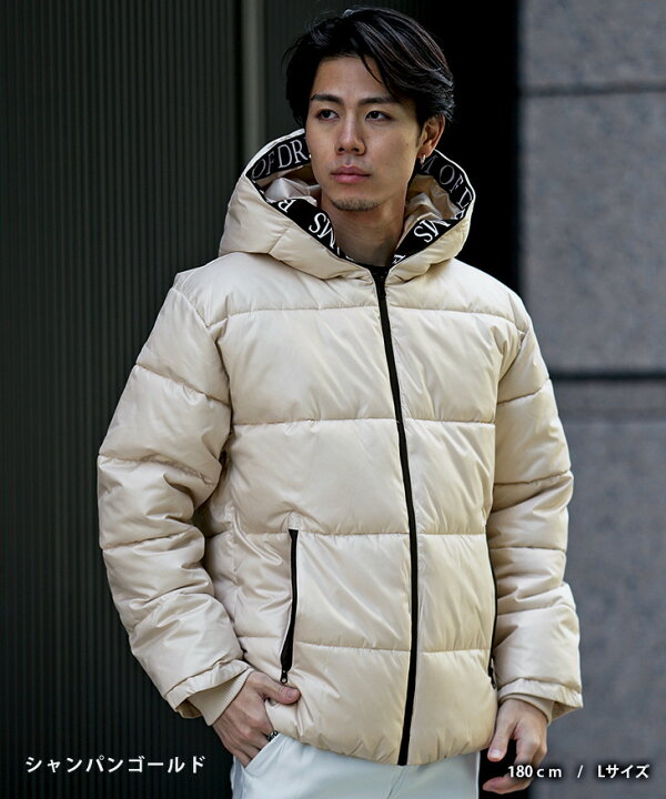楽天市場】フェイクダウン ブルゾン メンズ 中綿 ジャケット メンズ 