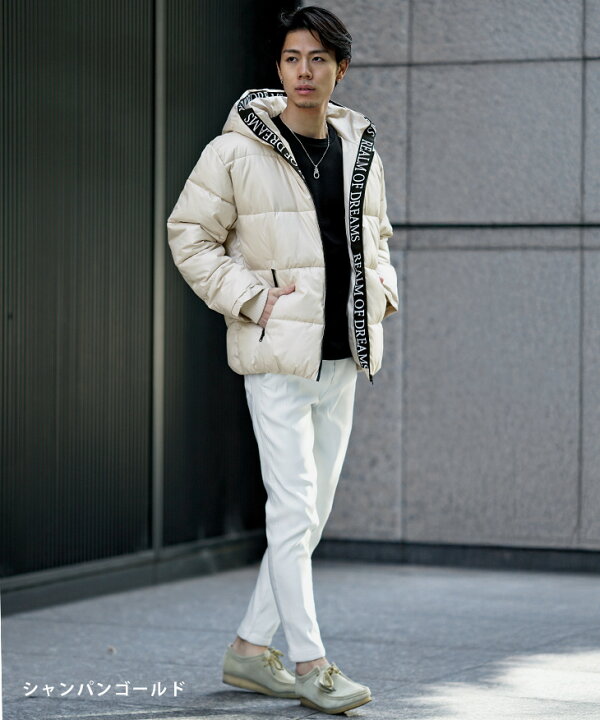 楽天市場】フェイクダウン ブルゾン メンズ 中綿 ジャケット メンズ 