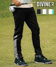 【DIVINER GOLF】 ゴルフウェア メンズ ゴルフパンツ メンズ 夏 ストレッチパンツ ストレッチ 速乾 伸縮 ロゴ 白 黒 ホワイト ブラック グレー ゴルフ スポーツ シンプル ブランド セットアップ対応 夏 夏服 夏物 秋夏 メンズファッション joker ジョーカー ディバイナー