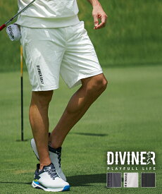 【DIVINER GOLF】 ゴルフウェア メンズ 夏 パンツ ハーフパンツ メンズ ストレッチ ゴルフパンツ ショートパンツ 短パン 半ズボン 膝上 ひざ上 伸縮 速乾 スポーツ ロゴ ブランド セットアップ対応 夏 夏服 夏物 秋夏 メンズファッション joker ジョーカー ディバイナー