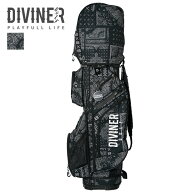 【DIVINER GOLF】 キャディバッグ メンズ スタンド ゴルフバッグ ブランド ペイズリー柄 キャディーバッ…