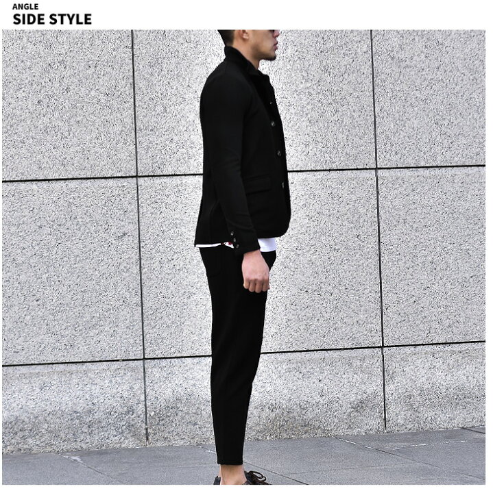 楽天市場 セットアップ メンズ メンズ ブランド 大きいサイズ テーラード ジャケット アウター トップス イタリアンカラー 大きいサイズ Ll Xl カジュアル きれいめ 黒 白 スーツ テーラードジャケット フォーマル ジャケット ちょいワル アンクルパンツ スラックス Joker