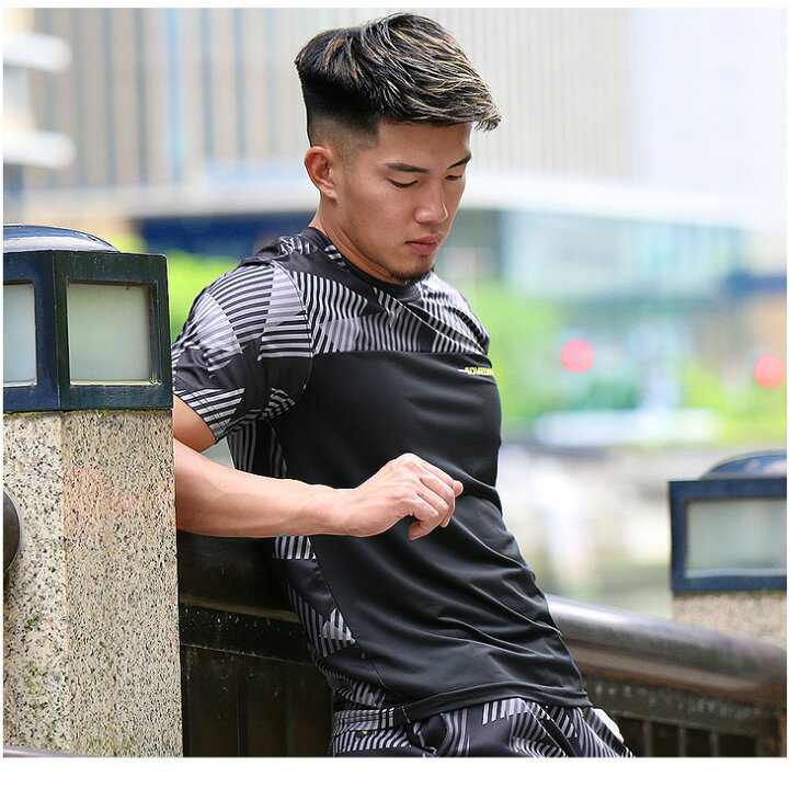 楽天市場 トレーニングウェア メンズ 上下 セットアップ セット 筋トレ 半袖 Tシャツ スポーツ ブランド メンズ夏 おしゃれ マッチョ ジムウェア ワークアウト ランニング ジョギング ルームウェア 総柄 部屋着 伸縮 M L Xl Xxl Somediff Smdf サムディフプラス