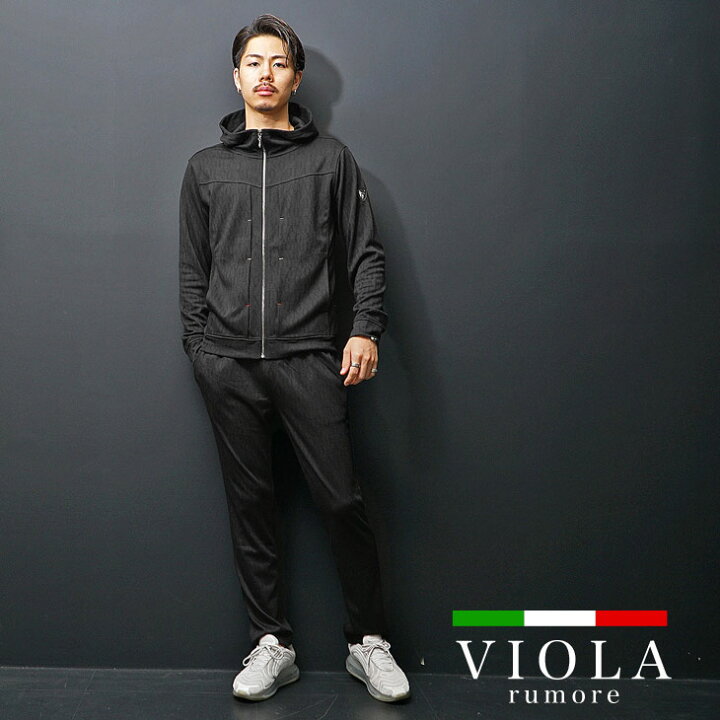 楽天市場 Viola Rumore ヴィオラ セットアップ メンズ 上下 上下セットアップ 春 春服 春物 冬 冬服 冬物 パーカー パンツ オシャレ 黒 白 ジム トレーニング 部屋着 ルームウェア ゴルフウェア お兄系 オラオラ系 ちょいワル Bitter系 ビター系 ビオラ P P