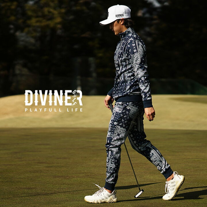 楽天市場】【DIVINER GOLF】ゴルフウェア メンズ セットアップ 上下  