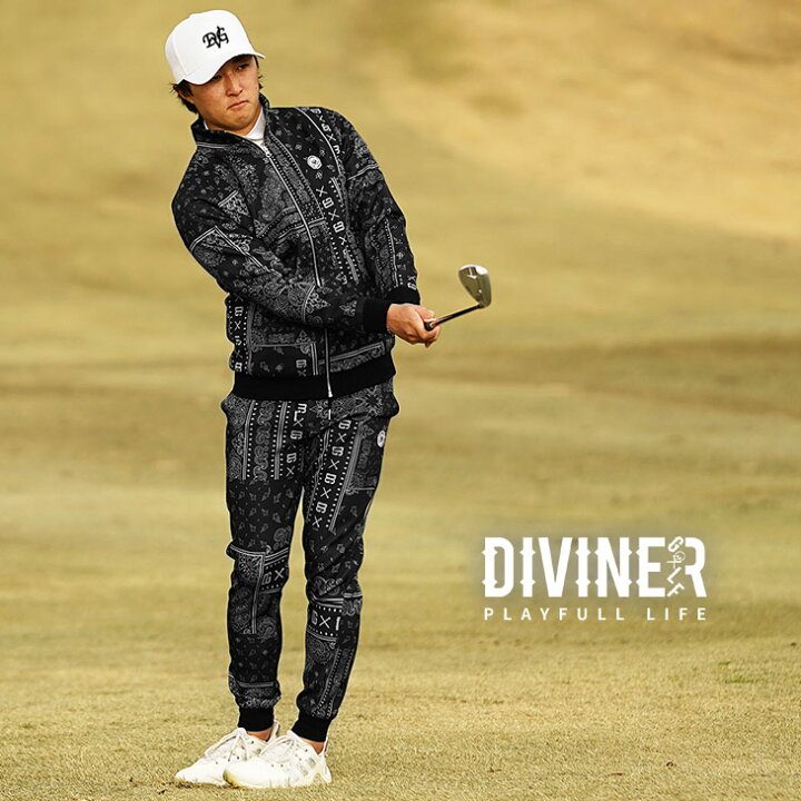 楽天市場】【DIVINER GOLF】ゴルフウェア メンズ セットアップ 上下  