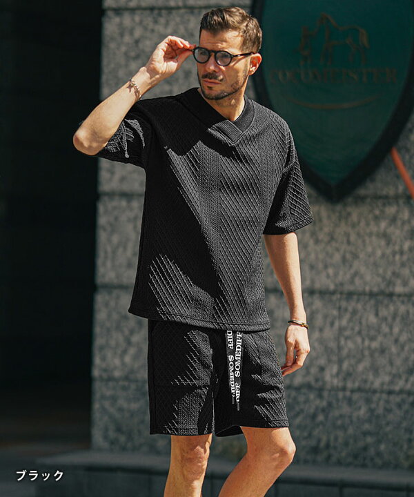 楽天市場】セットアップ メンズ 上下セット 夏 ハーフパンツ Tシャツ  