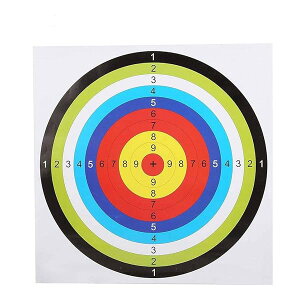 10枚入 アーチェリーターゲット ターゲットペーパー ペーパーターゲット 用 紙 練習用 的 ゲーム