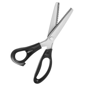 ピンキングハサミ ギザギザハサミ ステンレス製 波型 ピンキング鋏 ピンキングはさみ クラフトはさみ 握りやすい 鋭利 裁縫 布切り手芸洋裁鋏DIY ラッピング用 洋裁道具 (波型3mm)