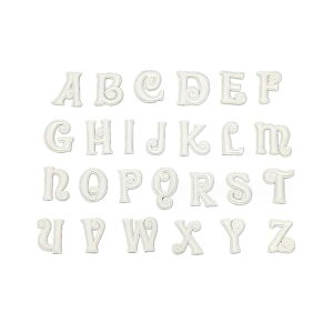 アルファベット 刺?徽章 かわいい アップリケ 男の子 女の子 衣類 補修 DIY 手作り アイロン接着両用タイプ A〜Z 英文字 26枚セット (6)