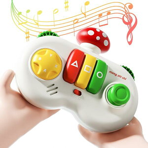 ピアノ 音の出るおもちゃ 1歳 男の子 女の子 誕生日プレゼント - 知育玩具 3歳 モンテッソーリ 玩具 音と光のピアノ 音量調整 英語・外国語 室内 屋外 玩具 日本語の説明書付き