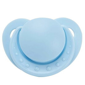 大人用おしゃぶり ハート型 ドット付 空色
