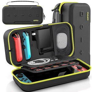 【Switch/スイッチ有機elモデル対応 Switch 2非対応】Switch ケース スイッチ収納 キャリーケース 防水 防塵 防汚 耐衝撃 全面保護 大容量 持ち運び便利 本体/Joy-Con/電源アダプタ/20枚ゲームカード/