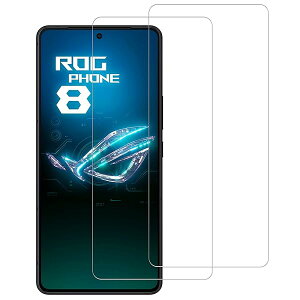 �K���X�t�B���� ASUS ROG Phone 8/ ASUS ROG Phone 8 Pro �p (2��) ���{���Ɏq�f�ލ̗p �S�� �ی�t�B���� �����K���X �t�B����