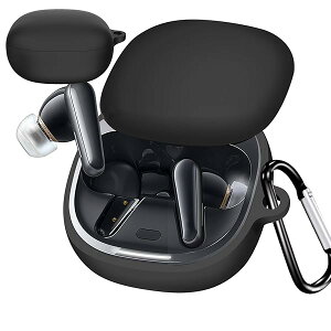 For Anker Soundcore Liberty 4 �P�[�X Liberty 4 �ی�P�[�X �_�炩�� �V���R���� �����h�~ �L�Y�h�~ �ϏՌ� �h�o �y�� �����[�d�\ �J���r�i�t�� �����h�~(�u���b�N)