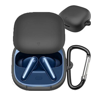 For Anker Soundcore Liberty 5 �P�[�X Liberty 5 �ی�P�[�X �_�炩�� �V���R���� �����h�~ �L�Y�h�~ �ϏՌ� �h�o �y�� �����[�d�\ �J���r�i�t�� �����h�~(�u���b�N)