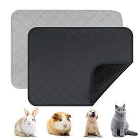 ペットシーツ 洗えるおしっこマット 2枚セット小型犬 猫 モルモット うさぎ 小動物用ペットマット 吸水性 速乾性 床に染みず 滑り止め 匂いせず お漏らし はみ出し対策 ペット用トイレシート (Mサイズ（2枚セット）)