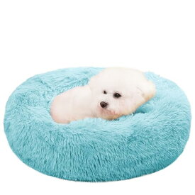 猫 犬 クッション ペットベッド ふわふわ もこもこ ぐっすり眠る 暖かい ドーナツ ラウンド型 可愛い 防寒 寒さ対策 洗える 滑り止め ふかふか猫犬兼用 ソファー 通年 ペット用品