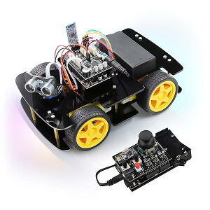 4WD�J�[�L�b�g�i�����R���t���j - Arduino IDE�Ή��A���C���g���[�X�A��Q������A��������A�v���A�����g�Z���T�[�E���[�^�[�E�T�[�{