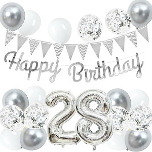 a o[ D Zbg 28 傫 40inch Vo[ a  o[ 100cm nbs[ o[Xf[ HAPPY BIRTHDAY K[h 12inch Vo[ zCg D18pcst Zbg q 