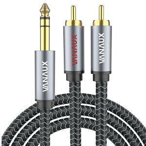 6.35mm rca �ϊ��P�[�u�� RCA �t�H�� �P�[�u��, 1/4 to Coaxial �ϊ��X�e���I�I�[�f�B�I���z�A�_�v�^�[�P�[�u�� �I�[�f�B�I�C���^�[�t�F�[�X �~�L�T�[ �A���v �X�s�[�J�[�ȂǗp(3M)