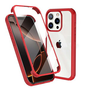 iPhone16ProMax P[X ʓ OʃKX+wPCv[g 360°Sʕی 100ʃ^b`x ϏՌ KX tg+obNv[g y CX[dΉ O  Jo[ (bh, iPh