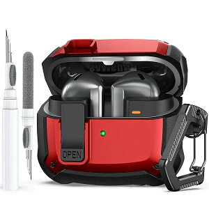 Samsung Galaxy Buds3 FE (2025)/Buds3/Buds3 Pro (2024) �Ή� �Z�L���A���b�N�N���b�v�t�� �ϏՌ��t���v���e�N�V�����X�L���P�[�X�J�o�[ �N���[�i�[�L�b�g�t�� Samsung Galaxy Buds3�V