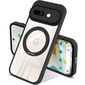 Google Pixel 9a �P�[�X �N���A MagSafe�Ή� �O�[�O�� �s�N�Z��9a �J�o�[ �����O 360�x��]�X�^���h �ϏՌ��ی� �����O�t�� �}�O�l�b�g���� ���ϖh�~ �}�O�Z�[�t�Ή� ���C�����X�[�d��(�u���b�N)