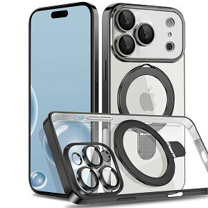 iPhone 17 Pro p P[X MagSafeΉ Ot NA bLH Jo[ ԍڃz_[Ή @\ Yی ^y ϏՌ\ _炩TPU ACtH17 Pro p CJo[ NAP[X