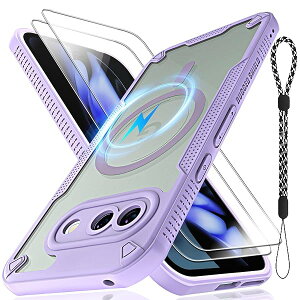 Pixel 9A�P�[�X�pMagsafe�Ή����C�X�����ϏՌ��ی�P�[�X�A�������[�h�X�g���b�v��2*9 h�����K���X�̃X�N���[���v���e�N�^�[�ƃo�b�N�������̃}�b�g�d�b�J�o�[6.3�C���`(�p�[�v��)