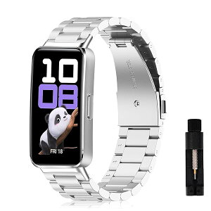 �o���h Huawei Band 10/Band 9/Band 8 �Ή� �����o���h �����x���g �r�W�l�X�� �X�e�����X ������� �����H��t�� Huawei Band 10/9/8 �p �x���g (�V���o�[)